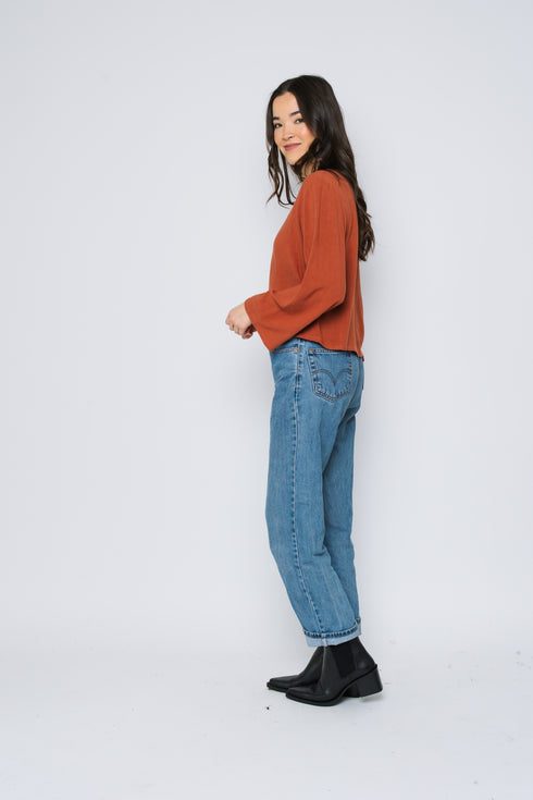 Kali-Bell Sleeve Woven Blouse
